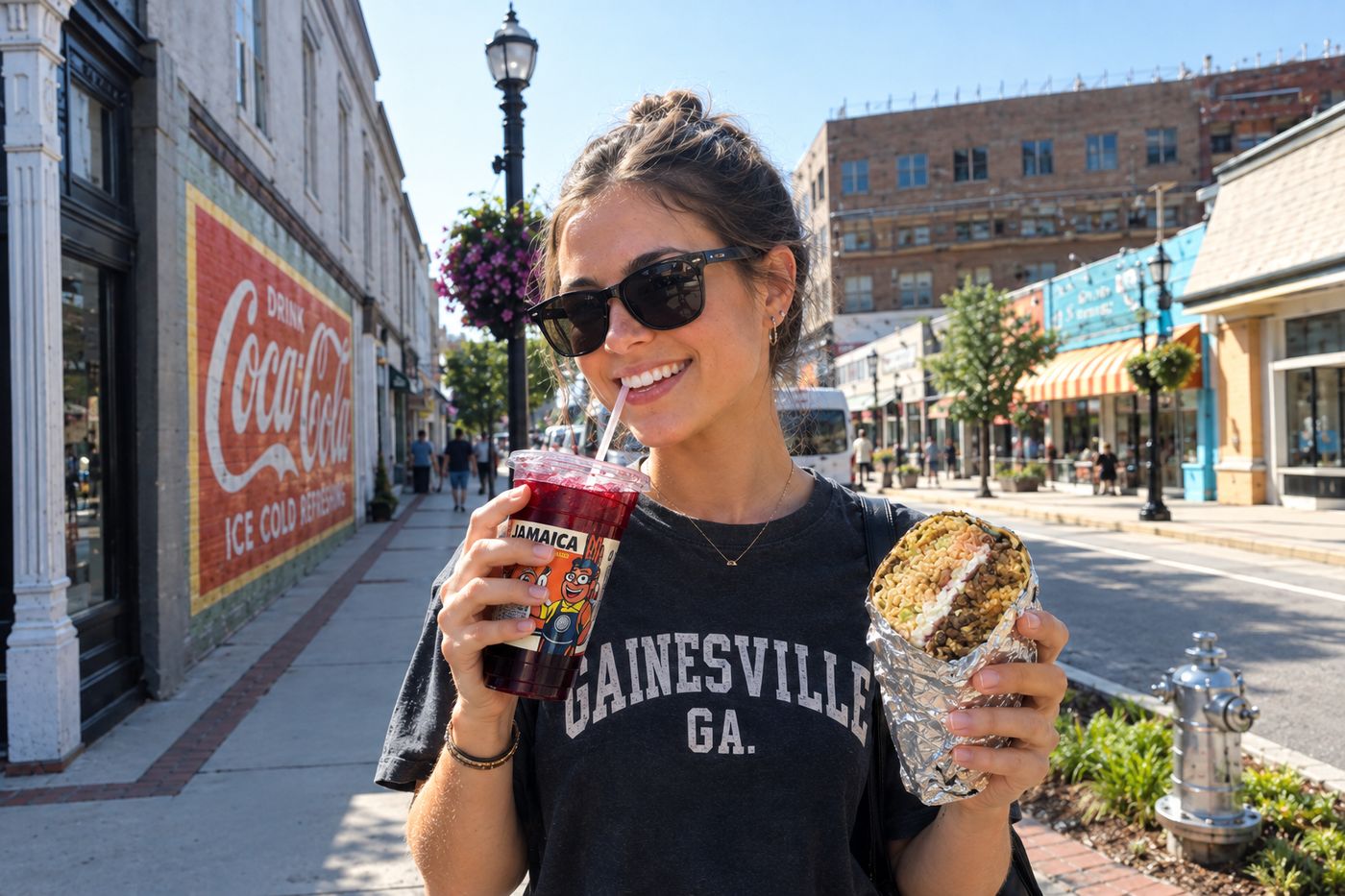 Guest with an El Carretón 2.0 burrito